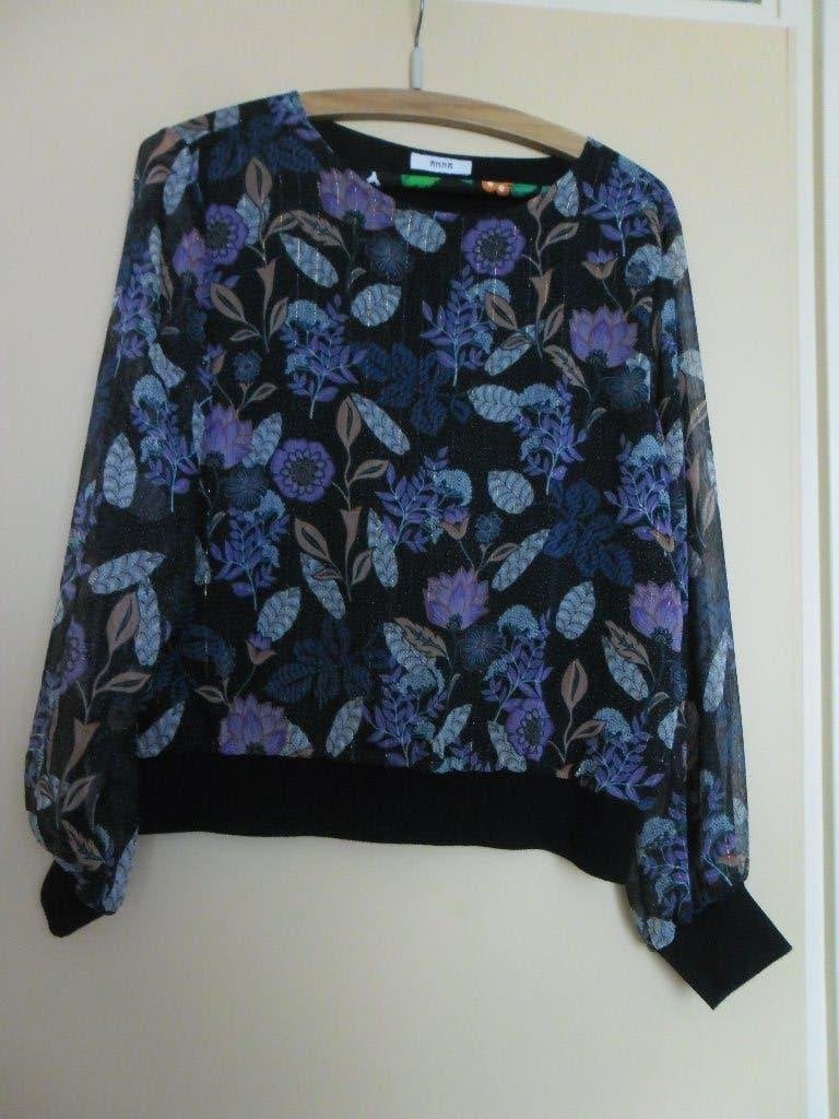 z.g.a.n. Anna blouse Maat S, Anna, Zwart, Ophalen of Verzenden, Zo goed als nieuw
