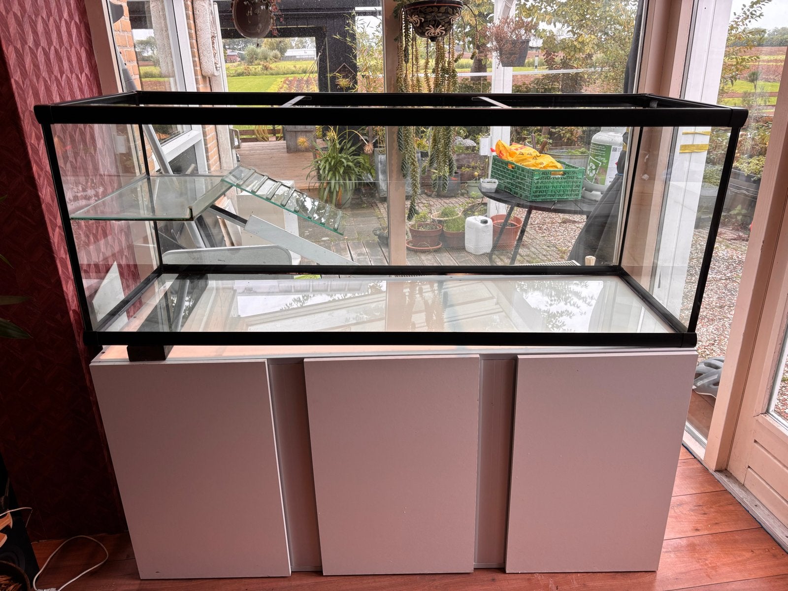 Aquarium/terarium met plateau, Ophalen, Gebruikt, Leeg aquarium, Overige merken