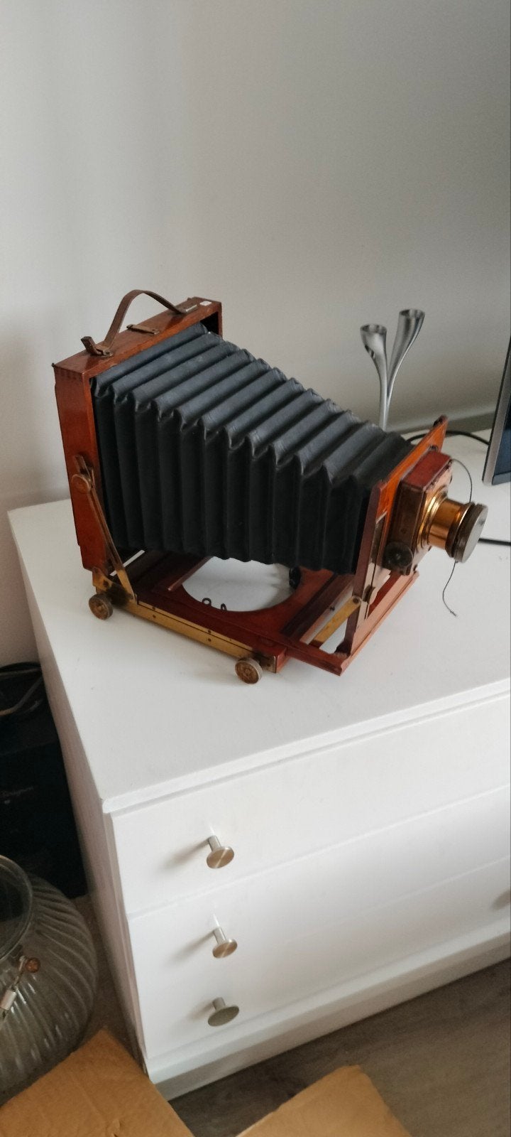 Antieke houten balgcamera - Zeer goede staat, Ophalen of Verzenden, Zo goed als nieuw, Compact, Overige Merken