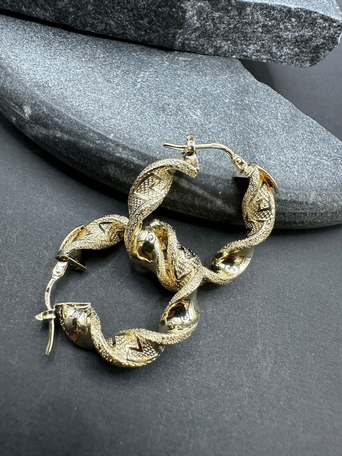 14k Gouden Wokkels Oorbellen, Sieraden, Tassen en Uiterlijk, Oorbellen, Ophalen of Verzenden, Gebruikt, Goud, Hangers