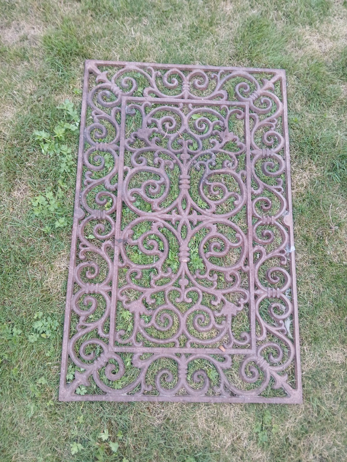 deur terras mat gietijzer krulwerk, Ophalen of Verzenden, Gietijzer