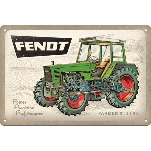 Fendt Farmer Tractor relief reclamebord van metaal wandbord, Verzamelen, Ophalen of Verzenden, Nieuw, Auto's