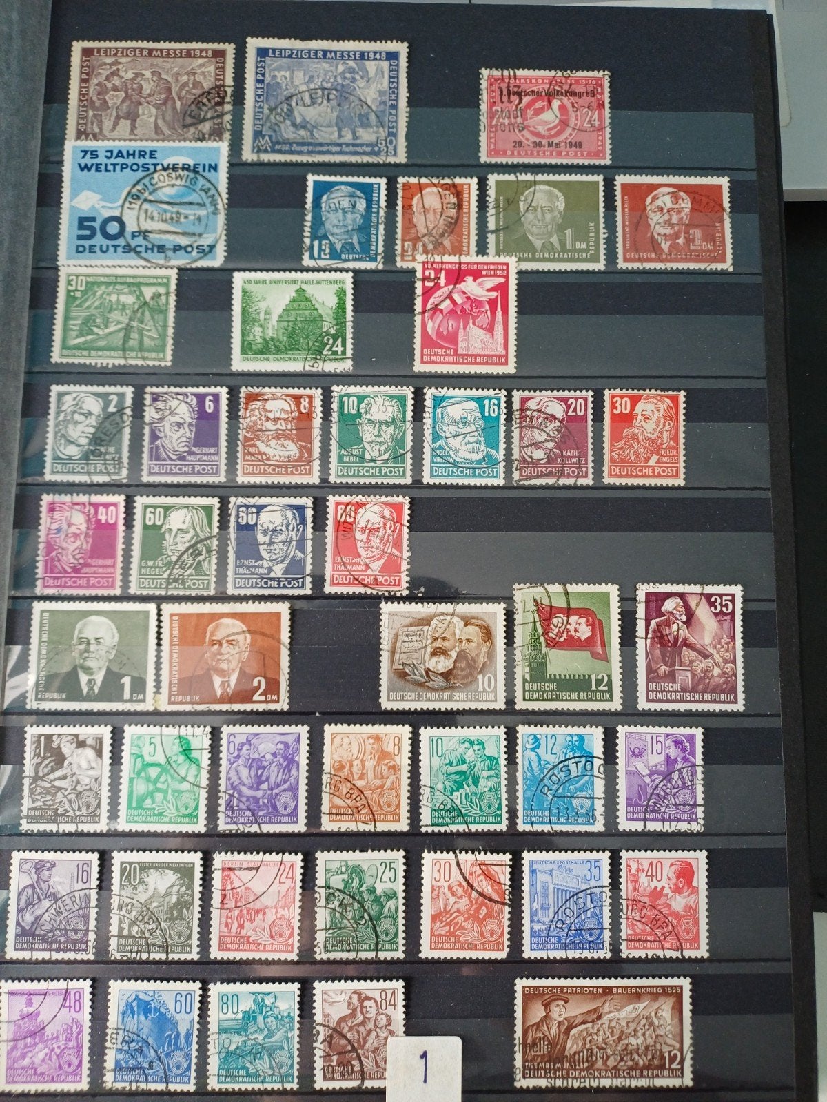 DDR gestempeld (24 foto's), Postzegels en Munten, Ophalen of Verzenden, DDR, Gestempeld
