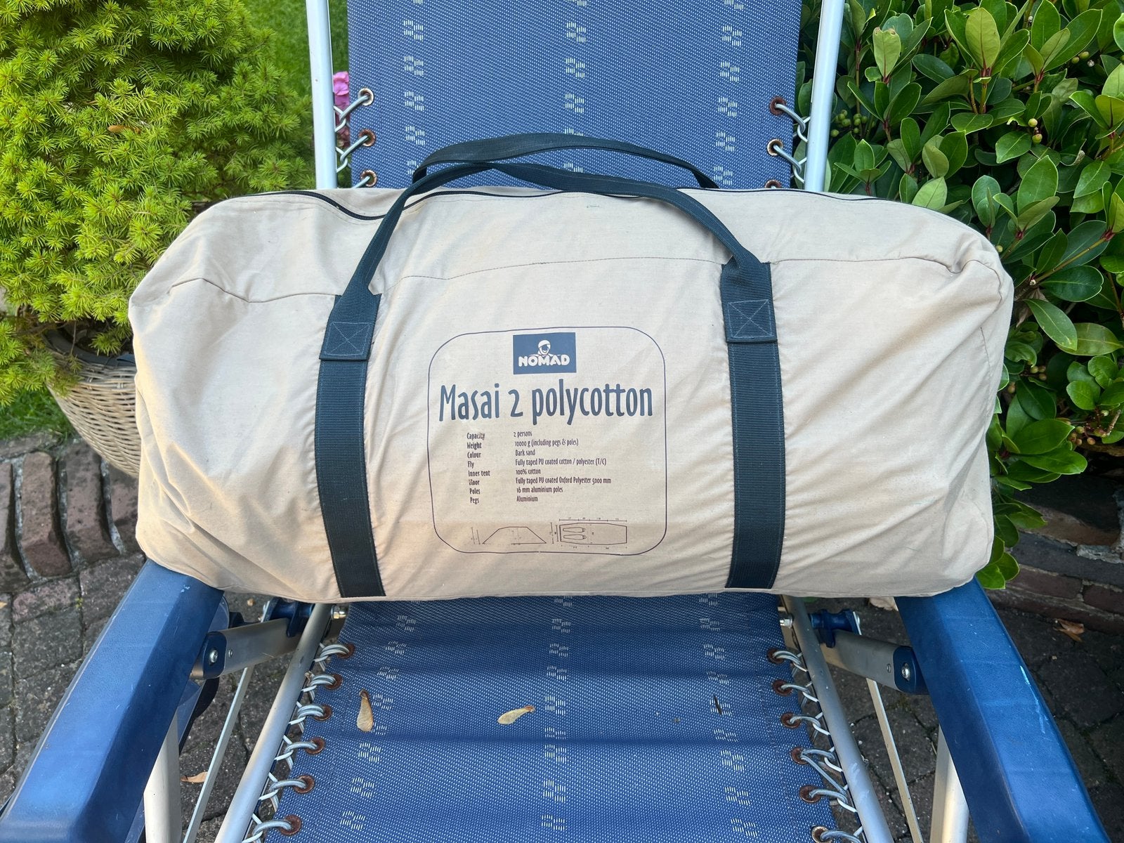 Masai 2 polycotton tent 5m, Ophalen, Gebruikt, Tot en met 3