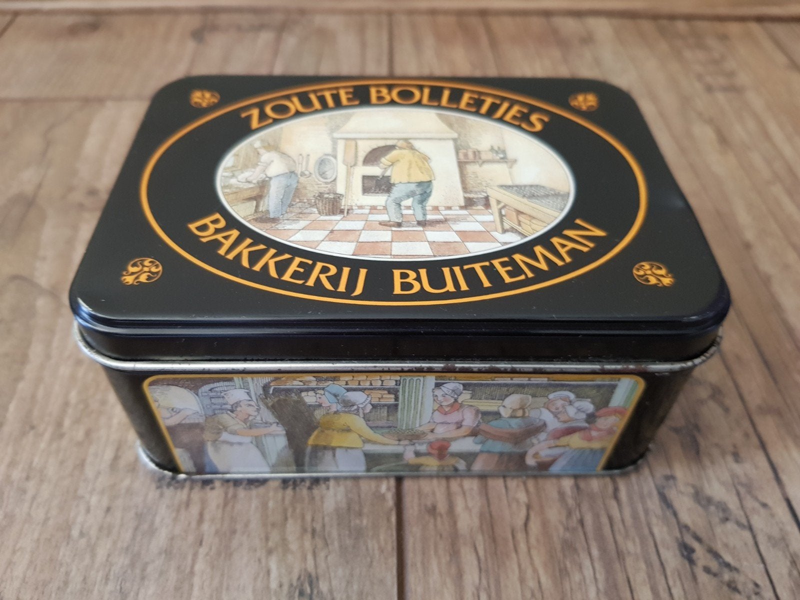 Blik zoute bolletjes bakkerij buitenman, Ophalen of Verzenden, Zo goed als nieuw, Koek(jes)