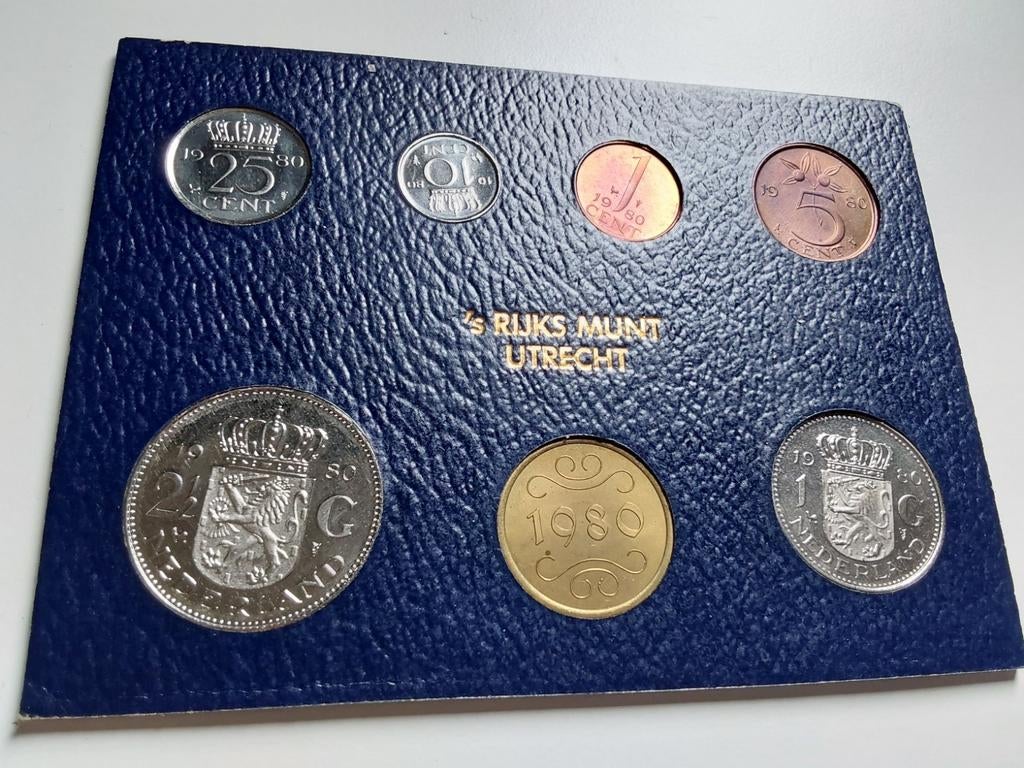 Jaarset 1980 Koninklijke Nederlandse Munt , FDC, Ophalen of Verzenden, Koningin Juliana, Overige waardes, Setje