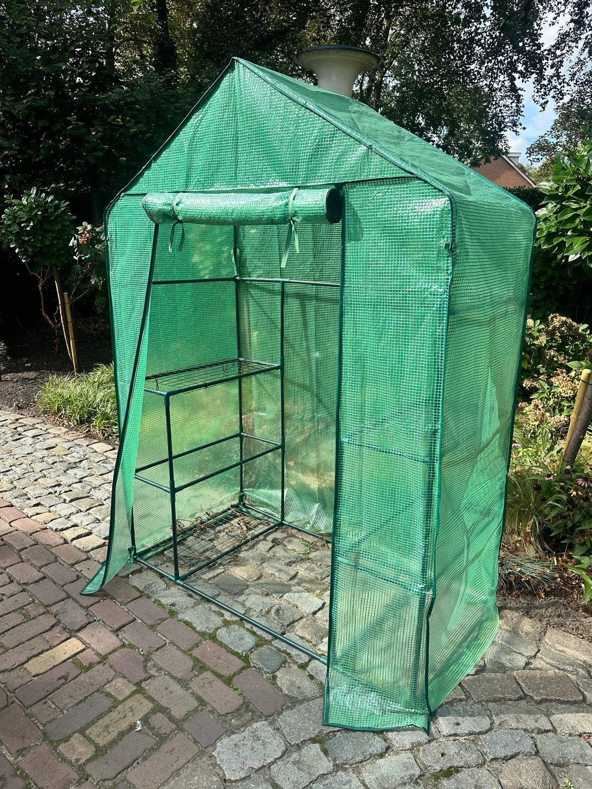 Intratuin kweekkas transparant 143 x 73 x 195 cm, Folie, Kweekkas, Zo goed als nieuw, Ophalen