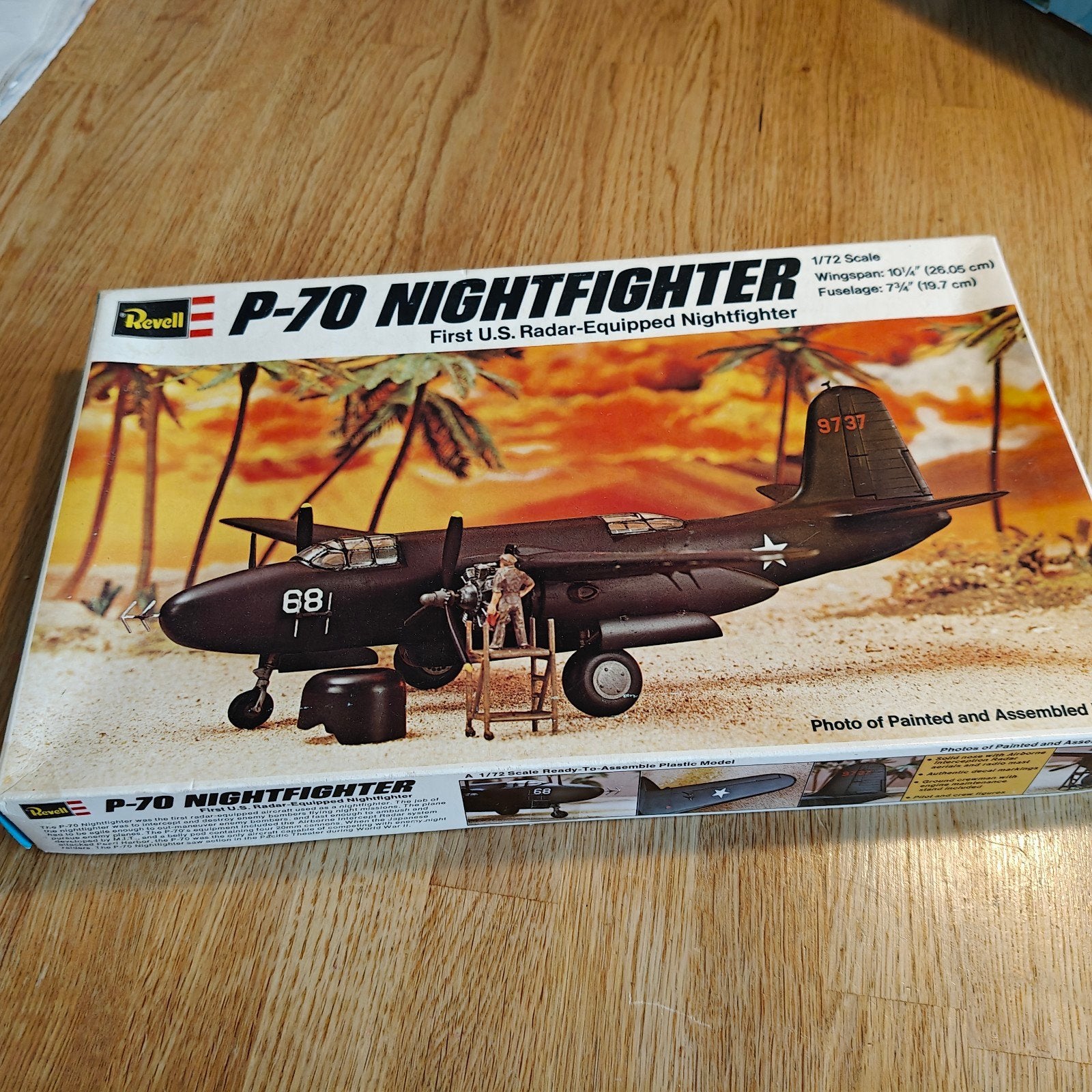 Vintage Revell 1:72 P-70 Nightfighter (1975) – Complete Bouw, Hobby en Vrije tijd, Modelbouw | Vliegtuigen en Helikopters, 1:72 tot 1:144
