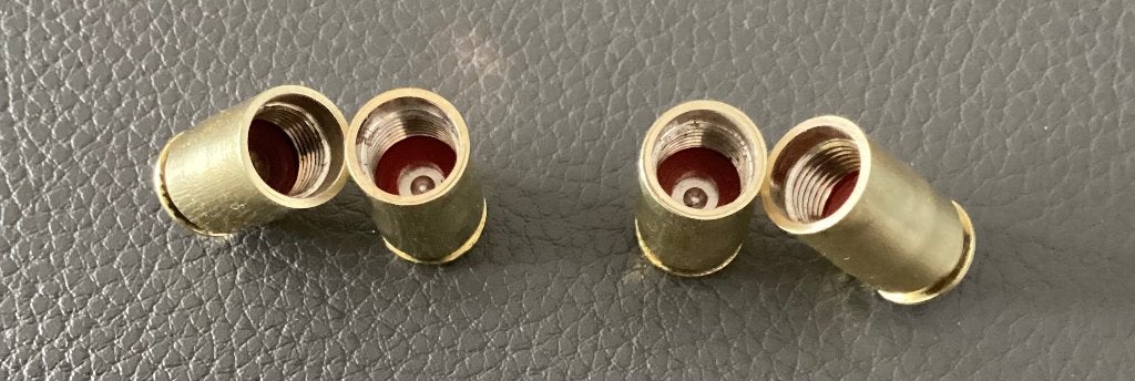 4 Ventieldopjes gemaakt van 9 mm hulzen, Auto-onderdelen, Verzenden, Nieuw, Universele onderdelen