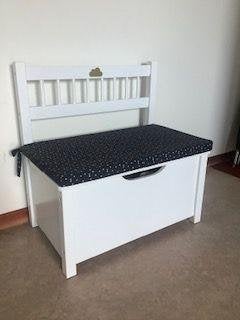 speelgoedbankje opbergkist zitbank klepbank houten bankje, Huis en Inrichting, Ophalen, 50 – 75, Minder dan 50 cm, Zo goed als nieuw