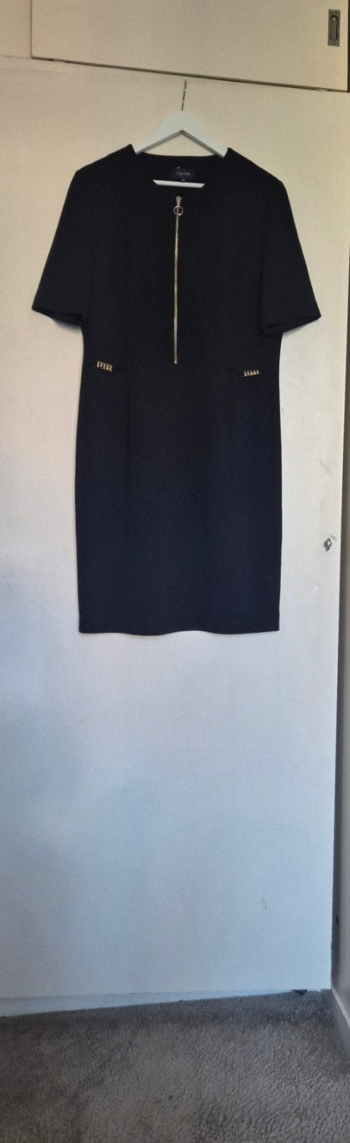 nieuw zwarte elgante jurk lilytime 42, Zwart, Maat 42/44 (L), Nieuw, Ophalen of Verzenden