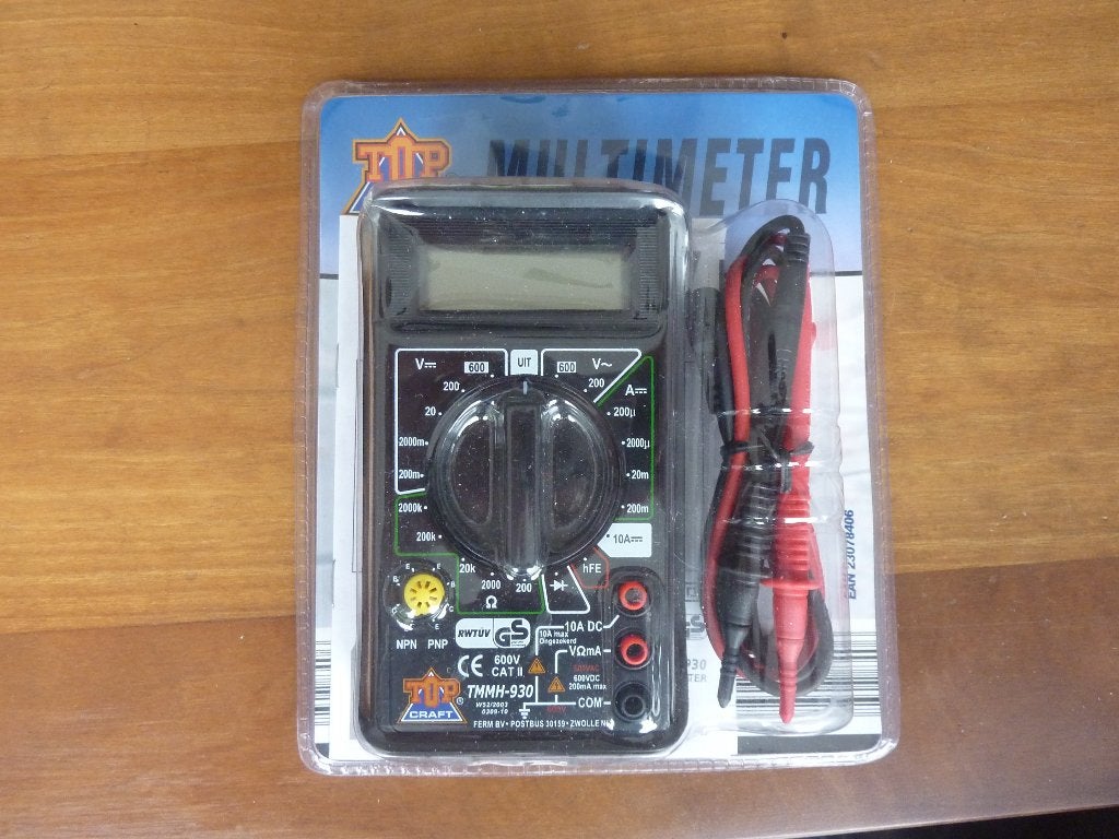 Multimeter Topcraft TMMH 930 NIEUW, Doe-het-zelf en Verbouw, Meetapparatuur, Ophalen of Verzenden, Nieuw, Multimeter