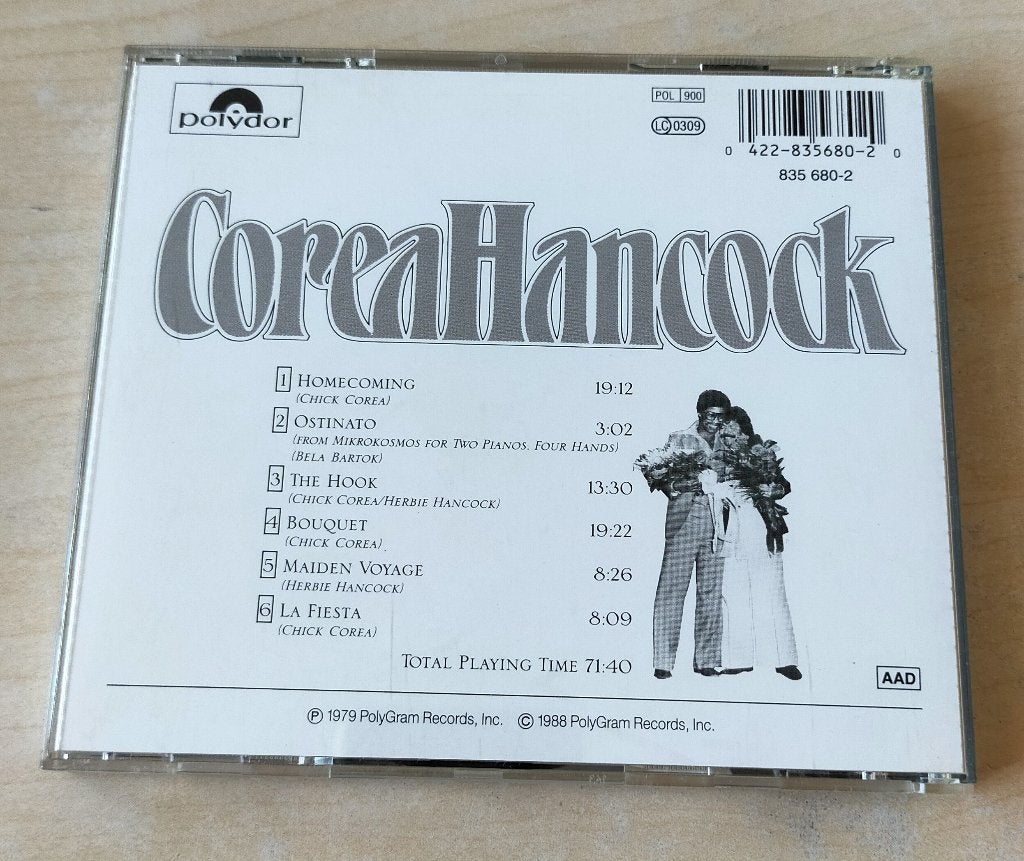 Chick Corea & Herbie Hancock - An Evening With CD 1979, Ophalen of Verzenden, Zo goed als nieuw, Jazz