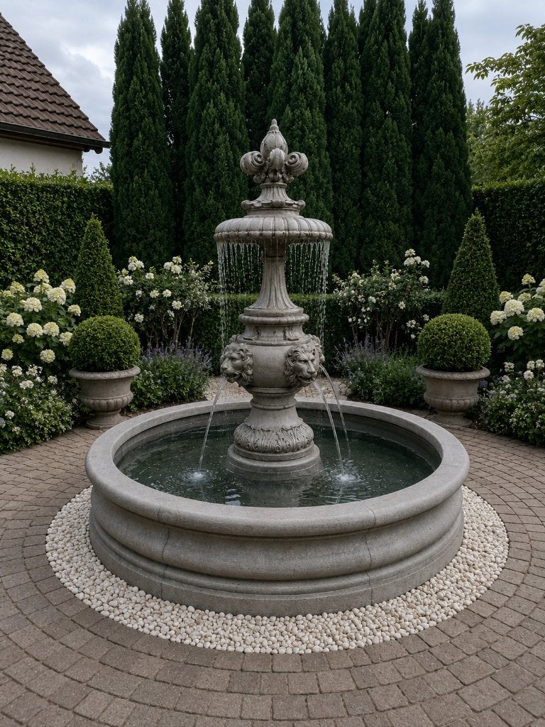 Fontein met hoge rand, Tuin en Terras, Waterpartijen en Fonteinen, Ophalen, Nieuw, Beton, Fontein