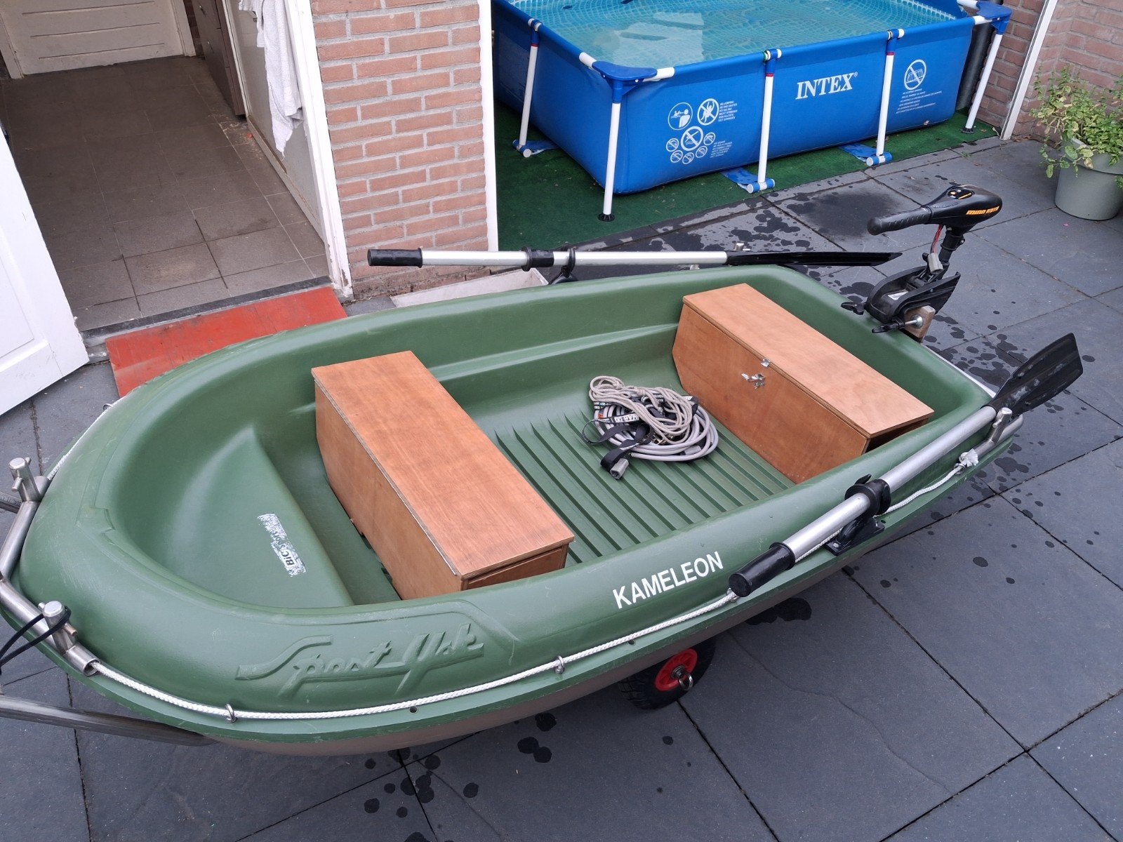 BIC Boot Sportyak 213 met Minn Kota elektromotor en trailer, Watersport en Boten, Hengelsport | Algemeen, Ophalen, Gebruikt