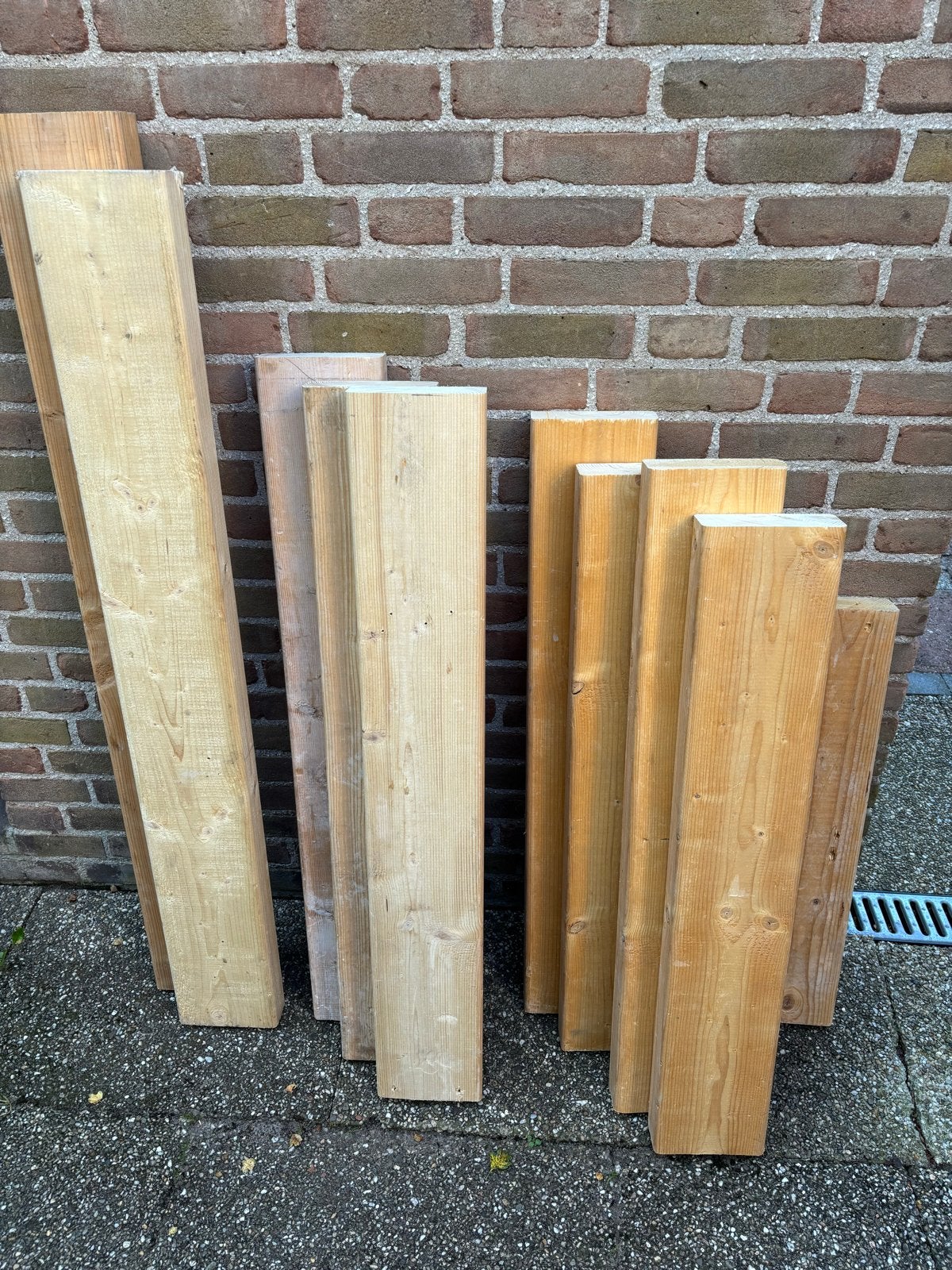 Geschaafd vuren balken 50x150 mm diverse lengtes, Doe-het-zelf en Verbouw, Gebruikt, Ophalen of Verzenden, 50 mm of meer, Balk