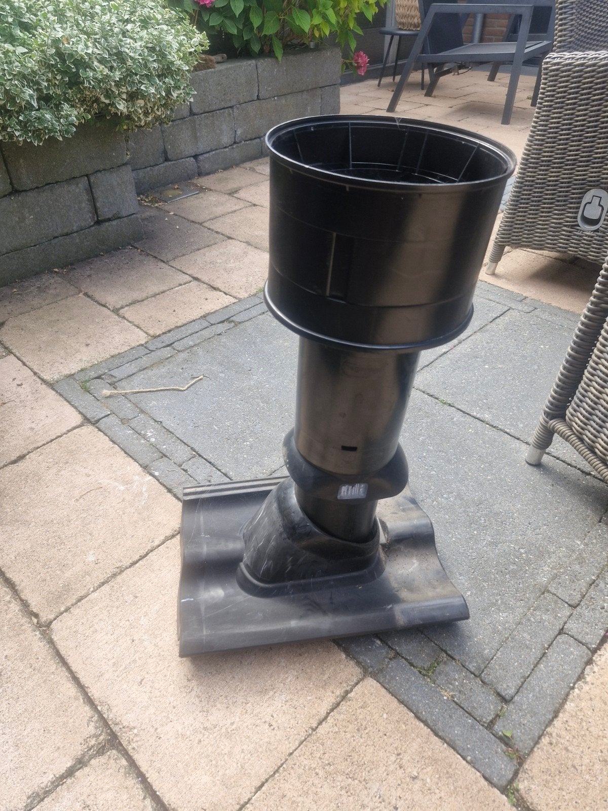 Dakdoorvoer voor ventilatie of afzuiging, Doe-het-zelf en Verbouw, Dakpannen en Dakbedekking, Ophalen, Kunststof, Zwart, Overige typen