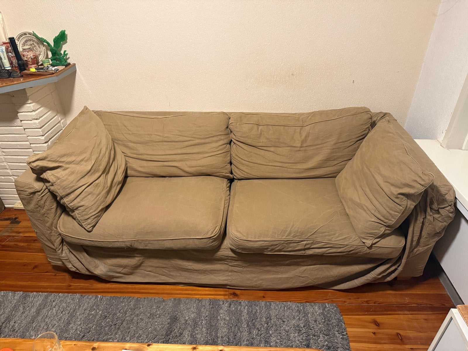 Comfortabele 3-zitsbank - 210x100x67 cm, Huis en Inrichting, Ophalen, Gebruikt, Driepersoons, 75 tot 100 cm