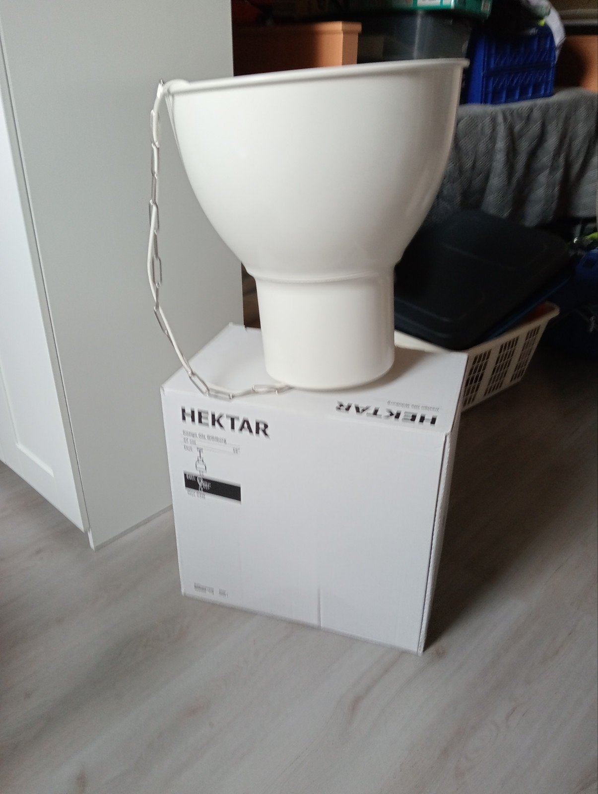 2x IKEA Hektar lampen wit - Zo goed als nieuw, Ophalen of Verzenden