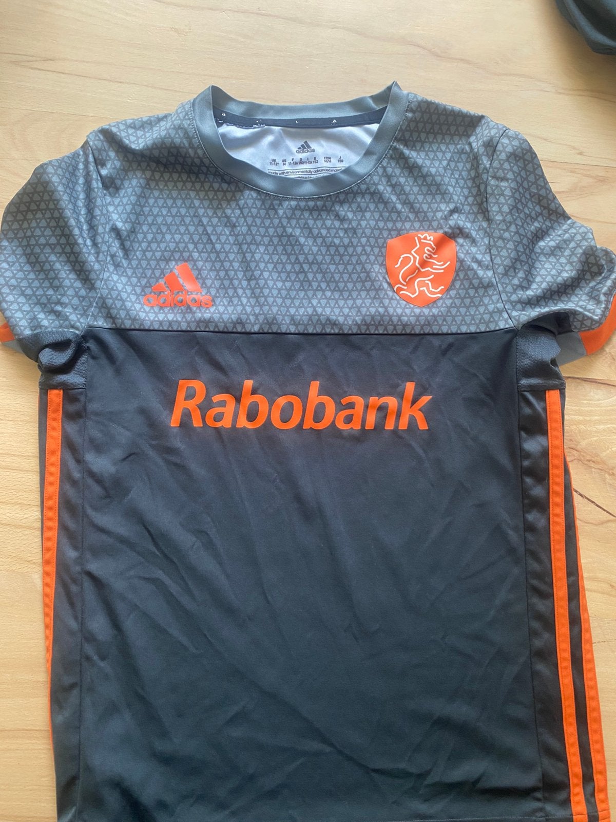 Adidas Rabobank Hockey Shirt - Zwart/Oranje, Zwart, Overige maten, Ophalen of Verzenden, Zo goed als nieuw