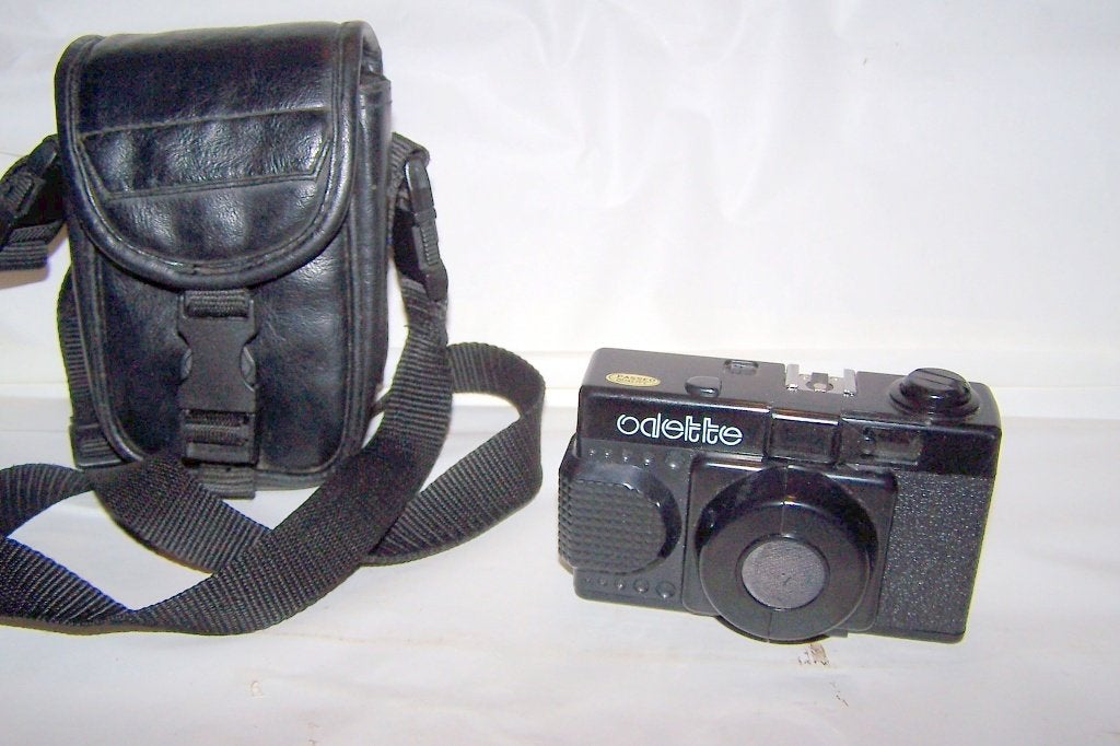 Mooie Odette Lomography camera met Vivitar flitser. Izgs., Ophalen of Verzenden, Zo goed als nieuw, Compact, Overige Merken