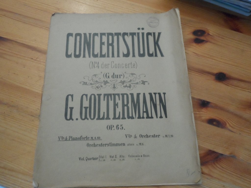 Goltermann - concerten, Muziek en Instrumenten, Bladmuziek, Cello, Gebruikt, Klassiek, Ophalen of Verzenden