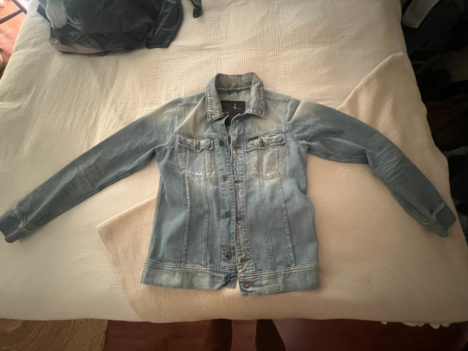Spijkerjasje gstar M, Kleding | Dames, Jassen | Zomer, Ophalen of Verzenden, Zo goed als nieuw, Blauw