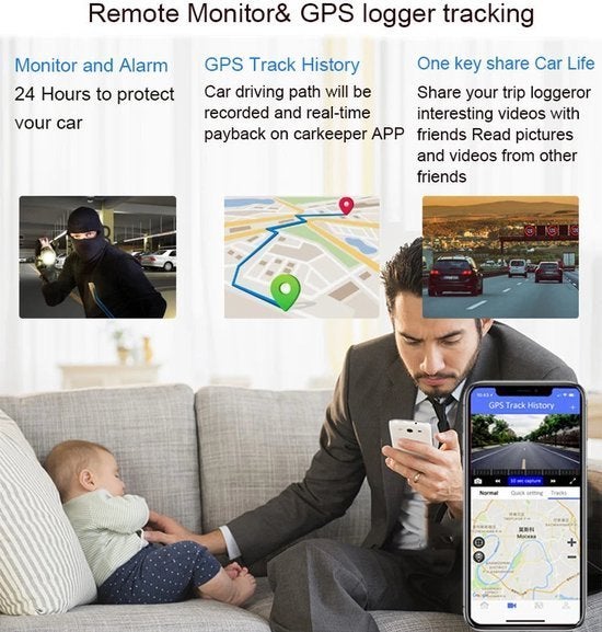 Dashcam voor Auto - 10” Android 8.1 Dashcam - IPS Touchscree, Corvance B.V., Verzenden, Nieuw, Corvancebol@gmail.com