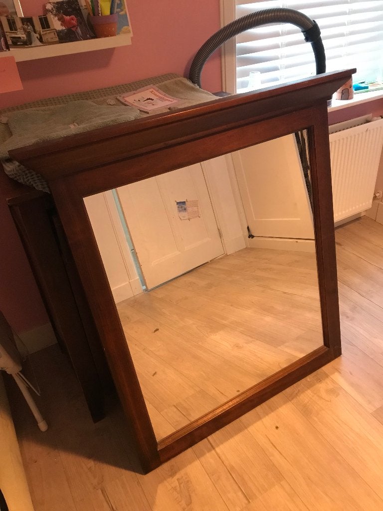 Koloniale spiegel, Ophalen, 100 tot 150 cm, Zo goed als nieuw, 75 tot 100 cm