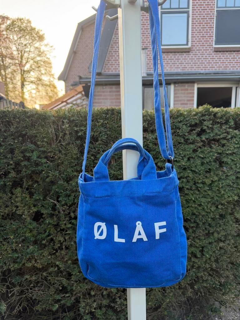 Olaf mini tote bag kobalt blauw, Ophalen of Verzenden, Zo goed als nieuw, Blauw