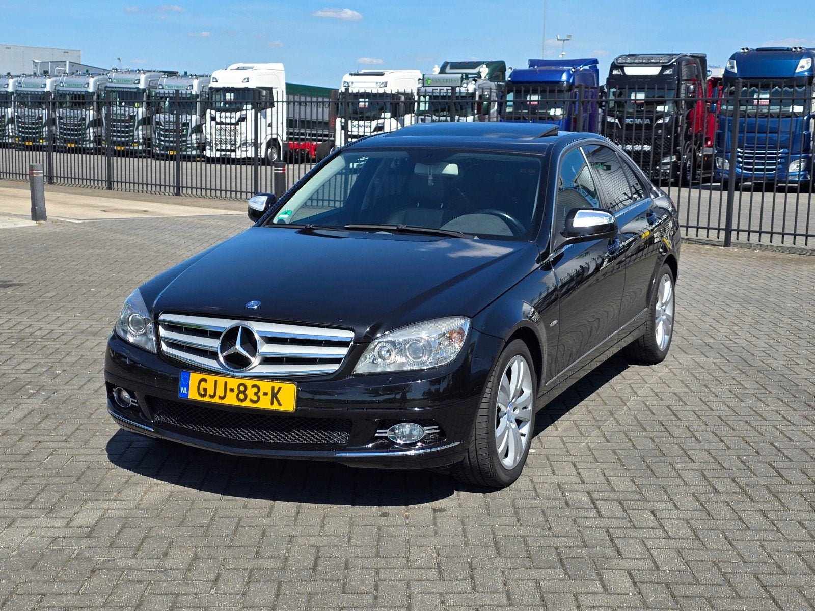 Mercedes-Benz C-Klasse 1.8 C180 Kompressor Sedan AUT 2008, Auto's, Achterwielaandrijving, 1800 kg, Zwart, Stoelverwarming
