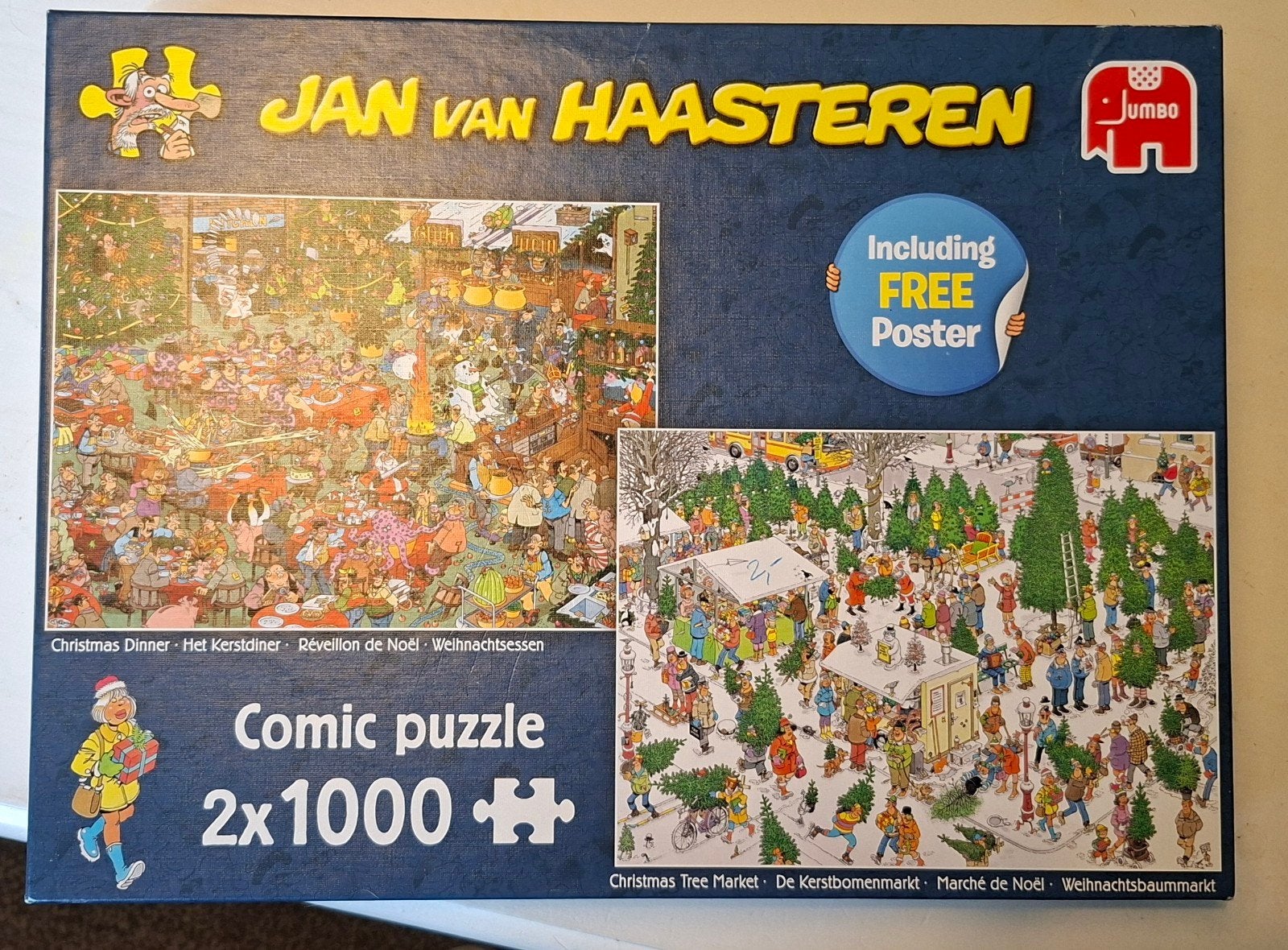 Jan van haasteren puzzels 1000 stukjes, Ophalen of Verzenden, 500 t/m 1500 stukjes, Zo goed als nieuw, Legpuzzel