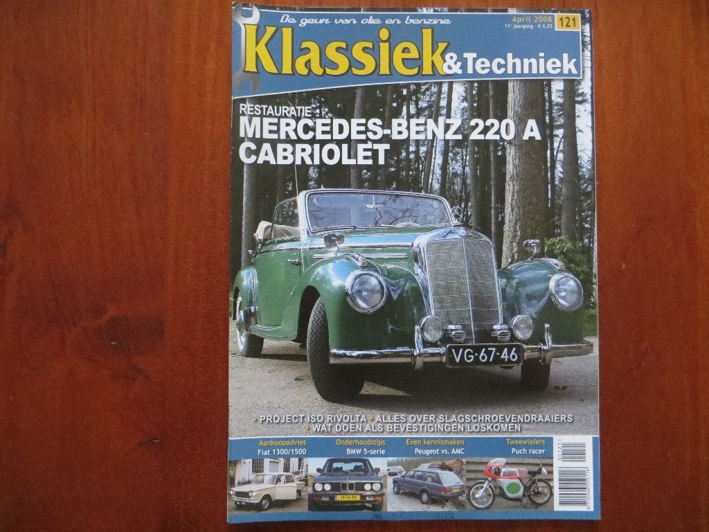 Klassiek & Techniek 121 Mercedes-Benz 220 A Cabriolet, Fiat, Ophalen of Verzenden, Nieuw, Mercedes