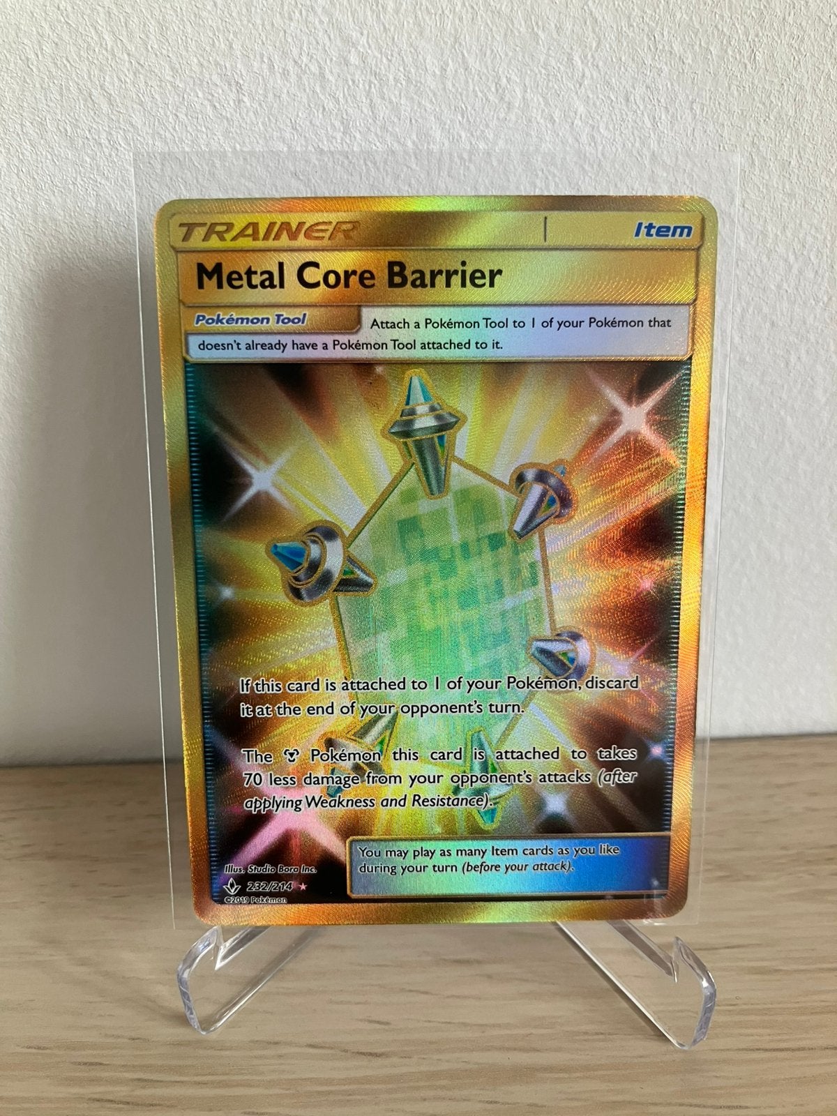Metal Core Barrier 232/214 BOOSTERFRIS, Ophalen of Verzenden, Zo goed als nieuw, Losse kaart, Foil