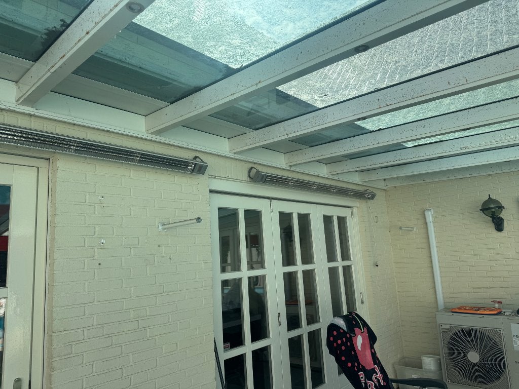 Friso Warmtelampen 2x 200x10x4cm voor Serre/Overkapping, Draaibaar, Gebruikt, Wand, Ophalen