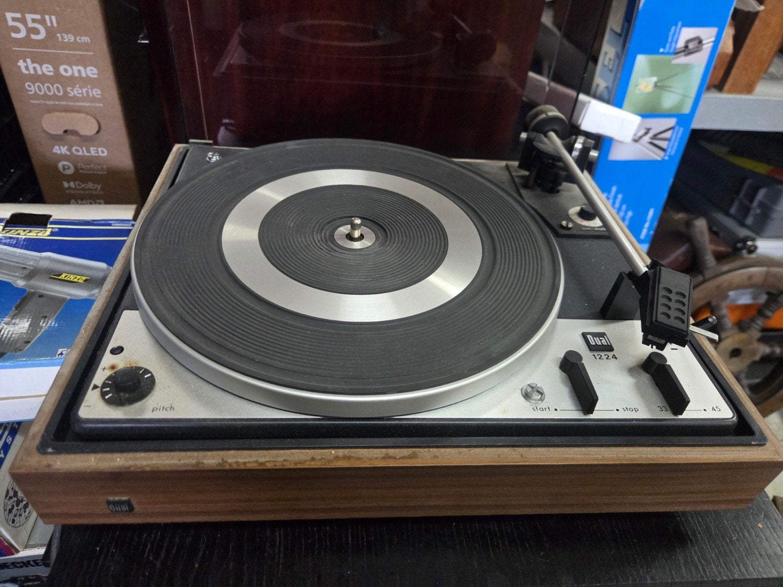 Dual 1224 Platenspeler met Pitch-regelaar, Ophalen, Dual, Pitch-regelaar