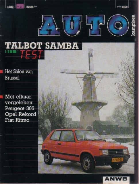Autokampioen 3 1982 : Talbot Samba GL - Opel Rekord - Rover, Ophalen of Verzenden, Gelezen, Algemeen