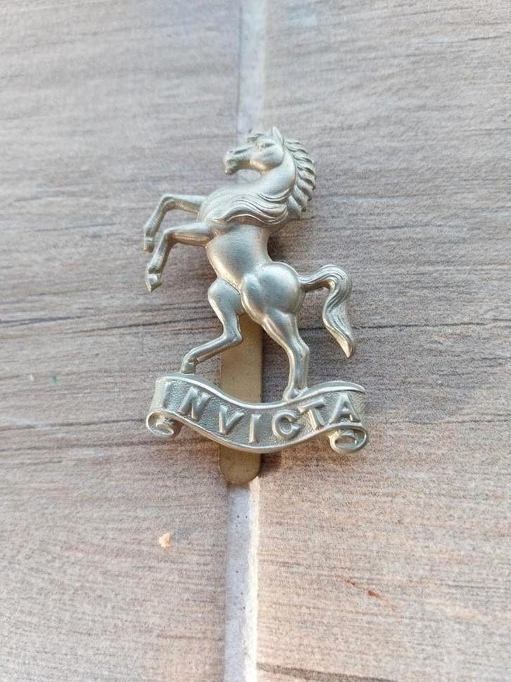 West Kent Yeomanry regiment cap badge wo1 14-18, Verzamelen, Militaria | Algemeen, Ophalen of Verzenden, Landmacht, Embleem of Badge