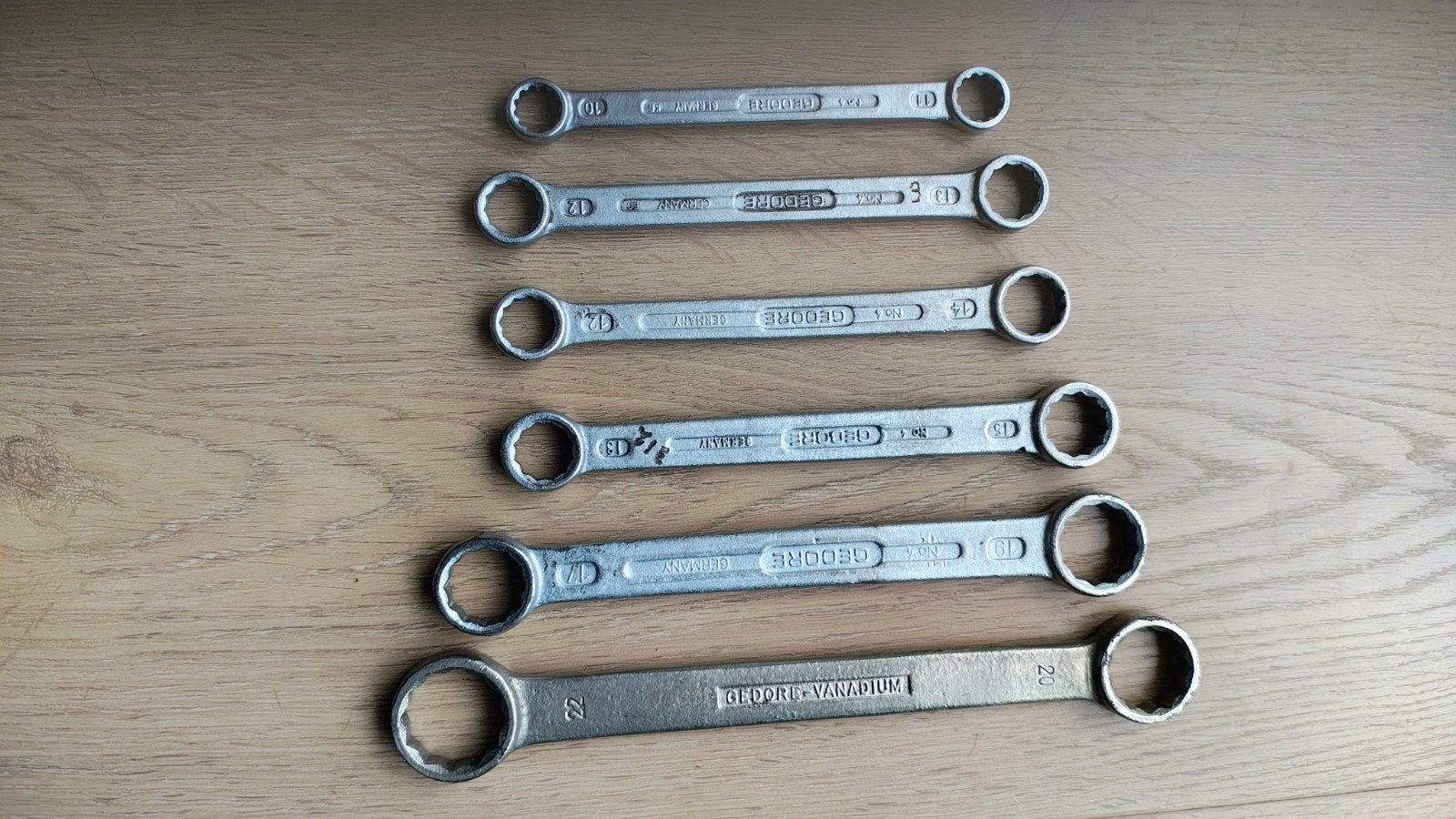 6 stuks platte ringsleutels gedore, Auto diversen, Ophalen of Verzenden