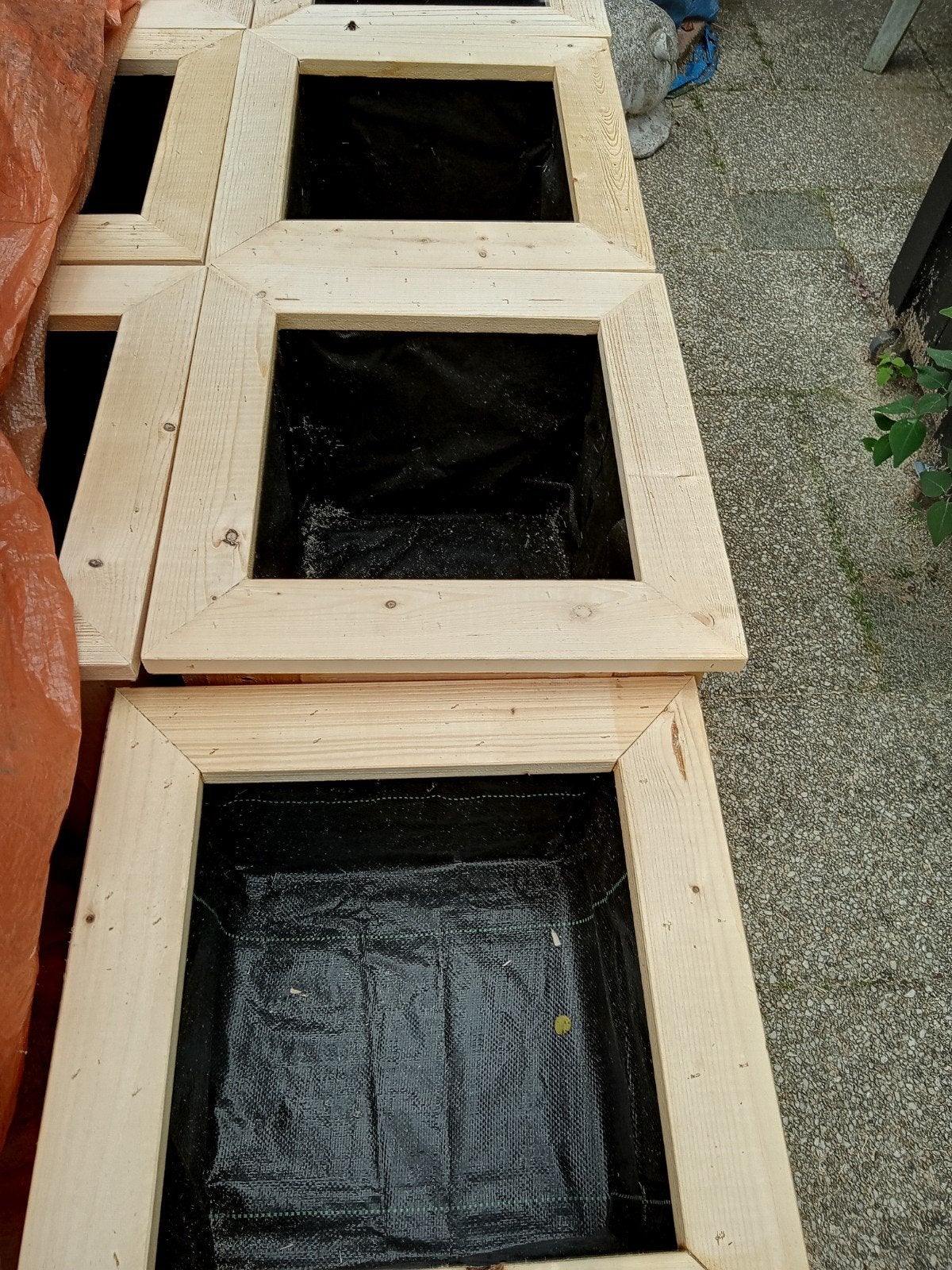 nieuwe steigerhouten bloem en plantenbakken, Tuin en Terras, Bloembakken en Plantenbakken, Ophalen, Minder dan 60 cm, Vierkant