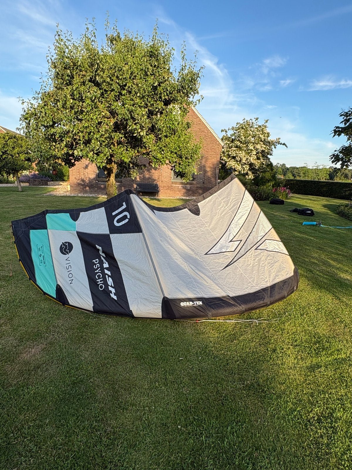 Naish Psycho NVision 10m² Kite, Gebruikt, 10 m², Geen board, Ophalen of Verzenden