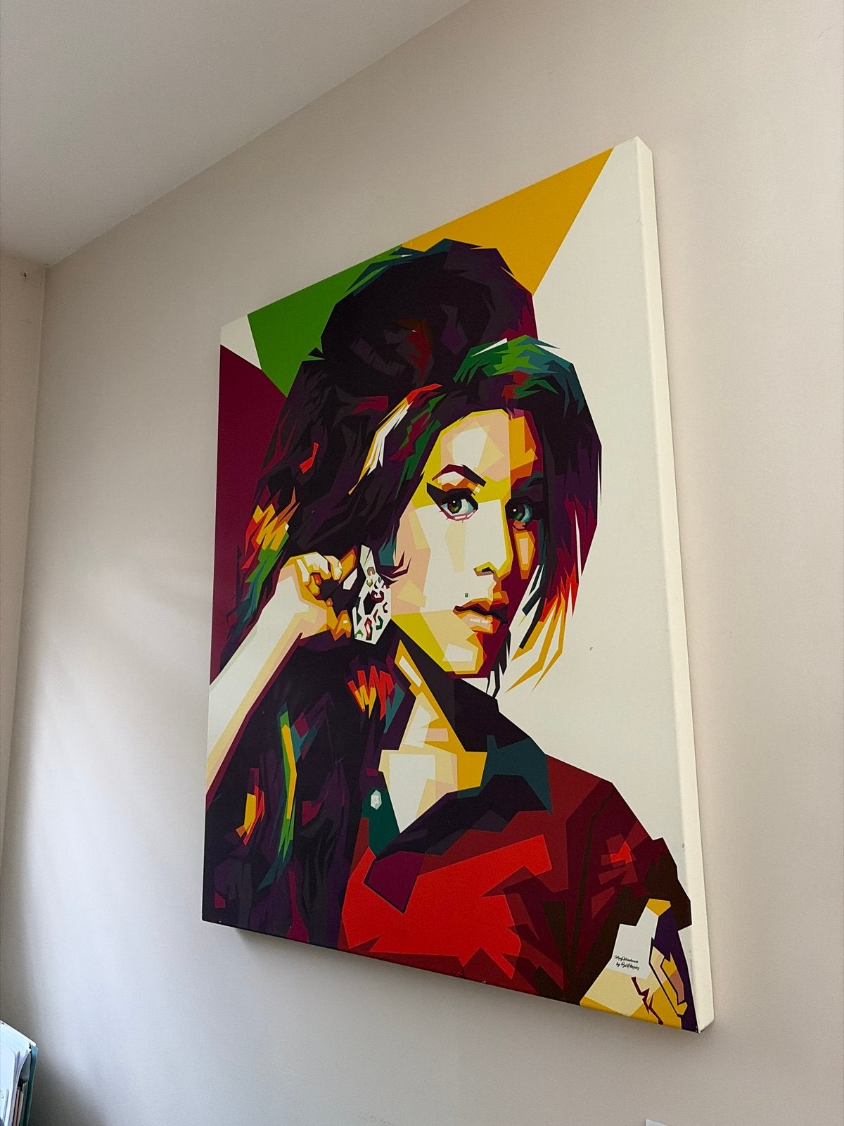 schilderij Amy Winehouse door Bart Minks, Ophalen, Print, Op houten frame, Portret