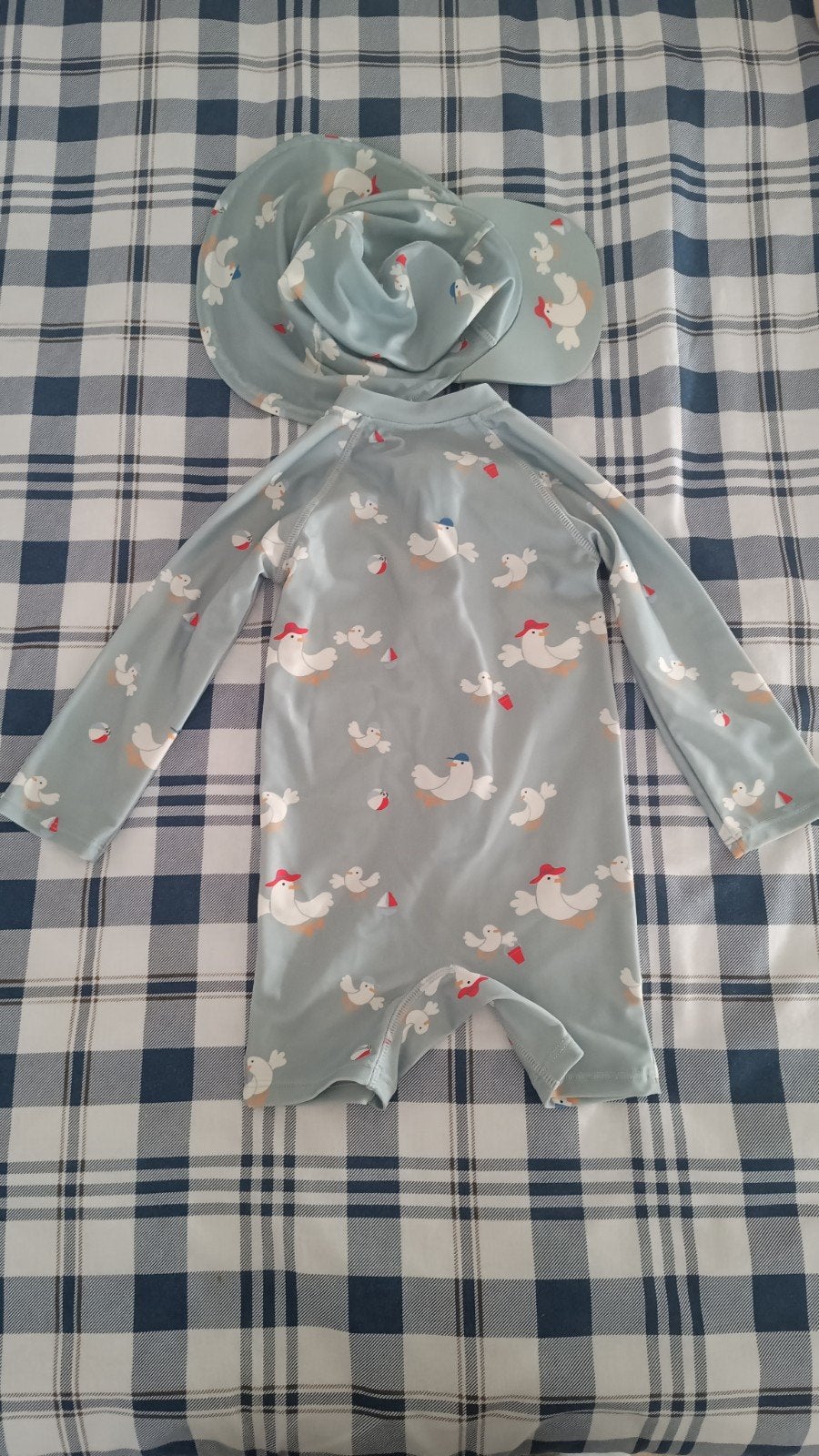 H&M UV-zwempakje met eendjesprint en bijpassend hoedje, Kinderen en Baby's, Babykleding | Baby-zwemkleding, Ophalen of Verzenden