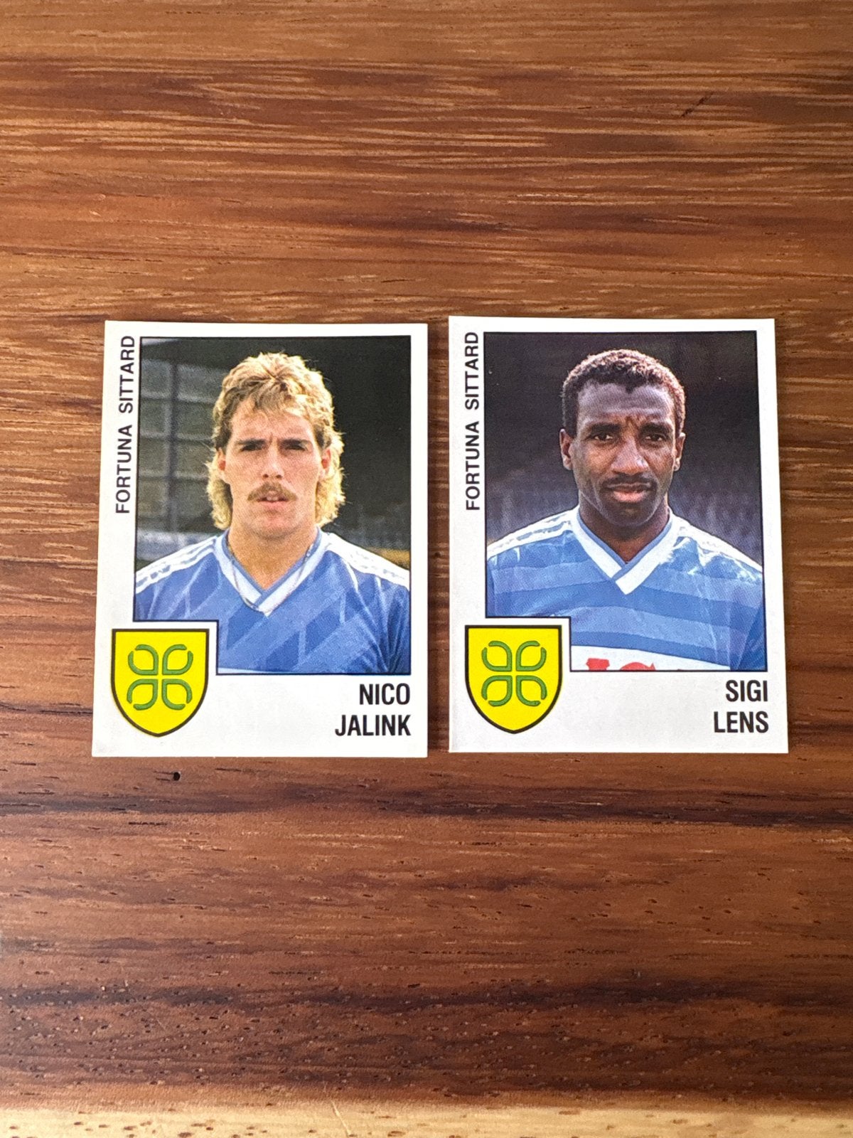 Panini Voetbal 1989 Fortuna Sittard Nico Jalink & Sigi Lens, Ophalen of Verzenden, Zo goed als nieuw, Stickers en Plaatjes