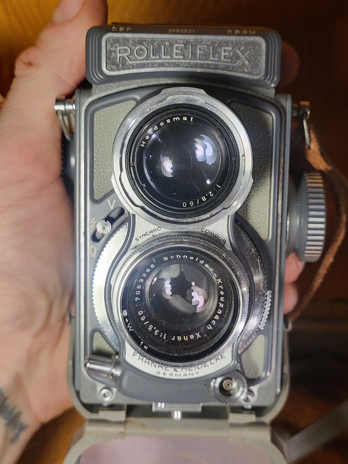 Rolleiflex 4x4 camera met Synchro-Compur sluiter, Audio, Tv en Foto, Ophalen, Gebruikt, Spiegelreflex, Overige Merken