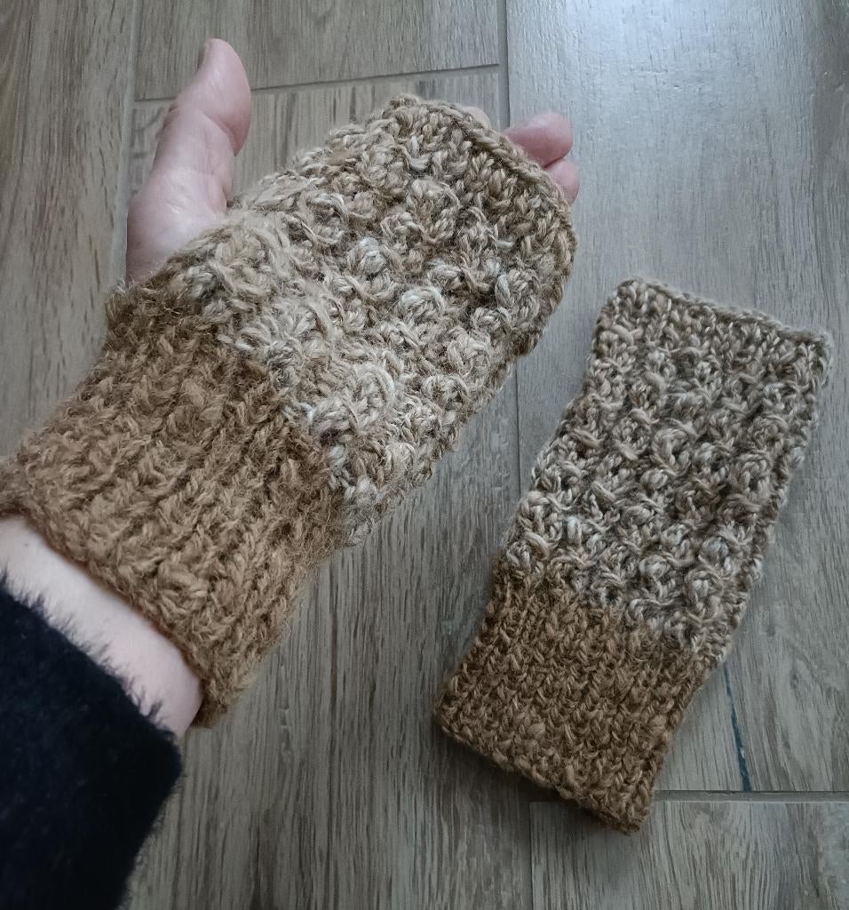 ALPACA wollen polswarmers vingerloze wanten HYPOALLERGEEN, Maat 38/40 (M), Nieuw, Ophalen of Verzenden, Handschoenen