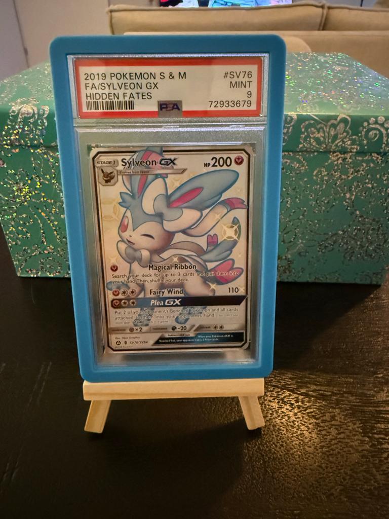 Sylveon GX SV76/SV94 PSA 9 MINT Hidden Fates Pokémon Kaart, Ophalen, Zo goed als nieuw, Losse kaart, Foil
