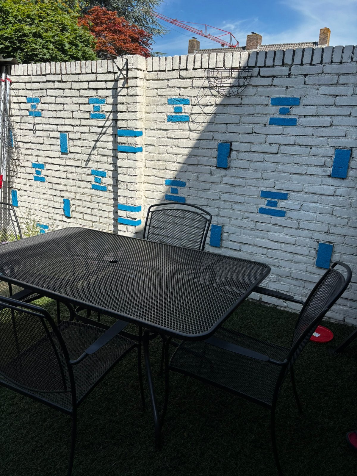 Tuinset | Tuintafel met 4 stoelen, Ophalen of Verzenden, Zo goed als nieuw, Overige materialen