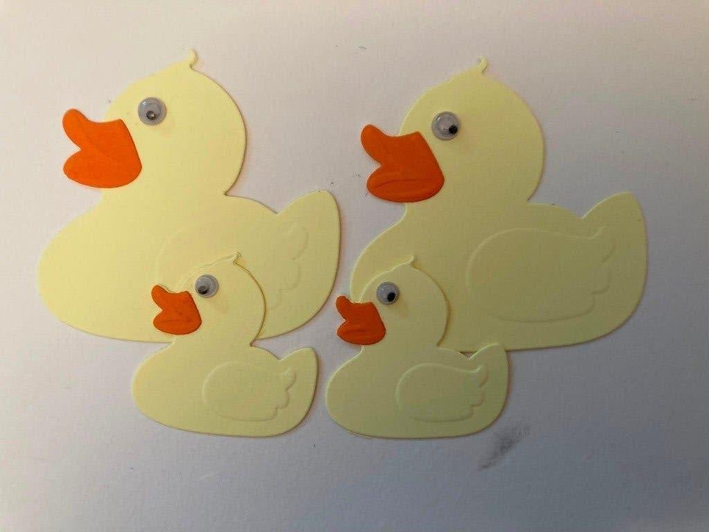 4x stansjes baby eend, Hobby en Vrije tijd, Kaarten | Zelfgemaakt, Ophalen of Verzenden, Nieuw, Overige thema's