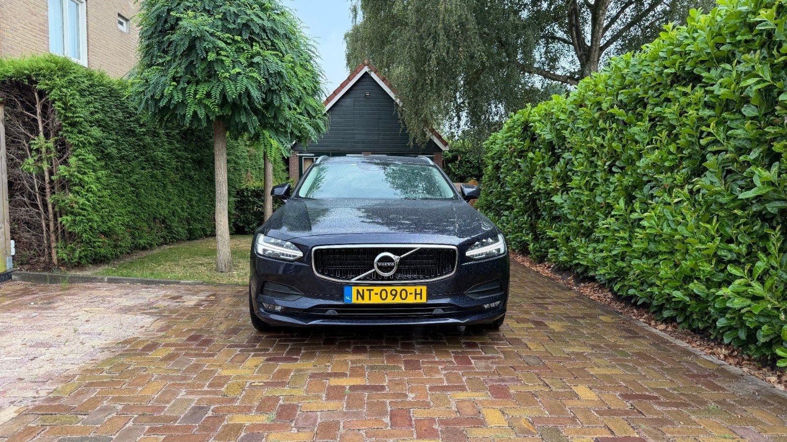Volvo V90 2.0 D4 Geartronic 2017 Blauw, Lichtsensor, 1969 cc, Stationwagon, Diesel